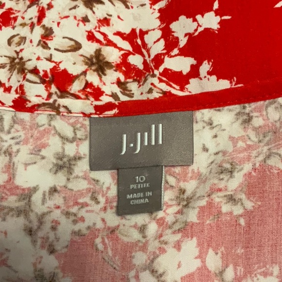 J Jill Women’s Red Shift Dress Size 10P - Picture 7 of 9